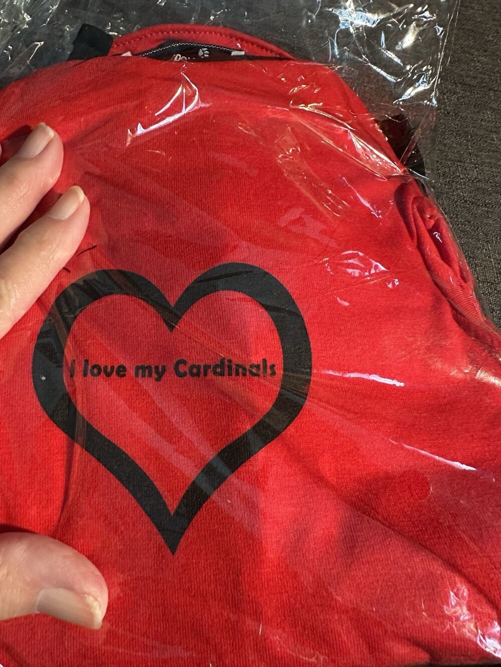 I Love My Cardinals Dog Shirt Size Small Red Black Pet UofL New